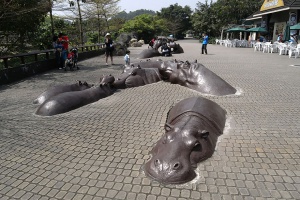 15. Hippo Sculptures, Taipei, Taiwan
