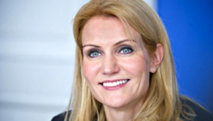 Pressem¿de med Socialdemokraternes leder, Helle Thorning-Schmidt, hos International Press Centre (IPC).