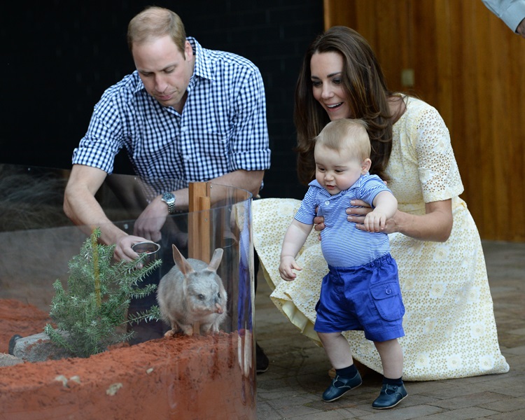 The Duke and Duchess of Cambridge and Prince George visit Taronga Zoo