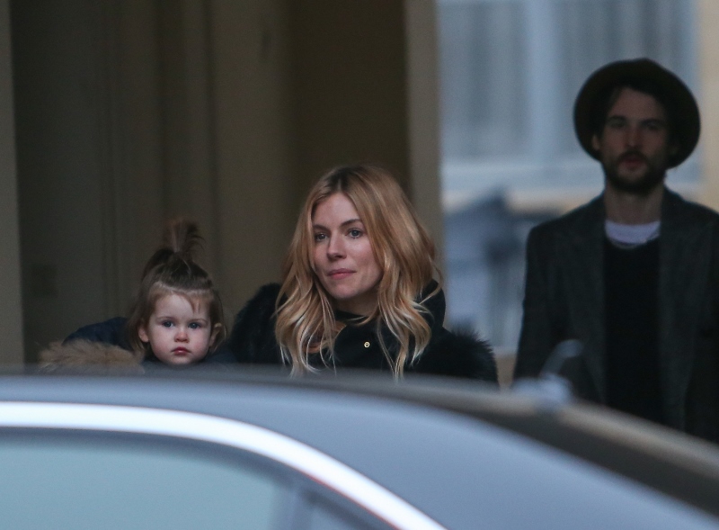 Sienna Miller and family sighting in Paris
