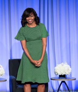 Michelle Obama Joins Panel Discussion At 2016 American Magazine Media Conference -NY Michelle Obama Joined Lena Dunham, Julianne Moore and Moderator Lesley Jane Seymour for a "Media With Purpose" Panel Discussion Grand Hyatt Hotel, NY Pictured: Michelle Obama Ref: SPL1219275  020216   Picture by: Janet Mayer / Splash News Splash News and Pictures Los Angeles:	310-821-2666 New York:	212-619-2666 London:	870-934-2666 photodesk@splashnews.com 