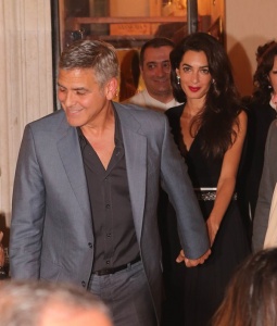 George and Amal Clooney spending a night out in Rome Pictured: George Clooney, Amal Clooney Ref: SPL1292726 290516 Picture by: Mertino / Splash News Splash News and Pictures Los Angeles: 310-821-2666 New York: 212-619-2666 London: 870-934-2666 photodesk@splashnews.com 
