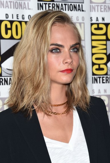 arriving to the "Valerian and the City of a Thousand Planets" photo call held at the Bayfront Hilton Hotel in San Diego, CA. Pictured: Cara Delevingne Ref: SPL1321715  210716   Picture by: Digital Focus / Splash News Splash News and Pictures Los Angeles:	310-821-2666 New York:	212-619-2666 London:	870-934-2666 photodesk@splashnews.com 