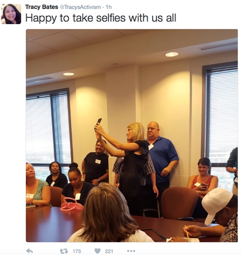 Taylor Swift was pictured carrying out jury duty in Nashville, Tennessee, on Monday morning. A number of her fellow jurors posted images of the country star on twitter. Tracy Bates posted a numbers of images of Taylor taking selfies and chatting with fans. While Twitter user ToxicSwiftx shared a selfie her mother took along side the famous singer. Pictured: Taylor Swift carrying out jury duty with fans Ref: SPL1340433 290816 Picture by: Splash News Splash News and Pictures Los Angeles: 310-821-2666 New York: 212-619-2666 London: 870-934-2666 photodesk@splashnews.com 